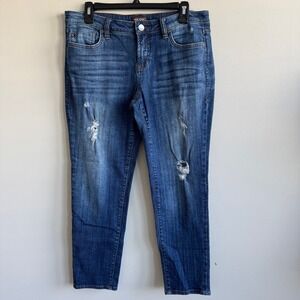 Dear John Madison Girlfriend Jeans Distressed Medium Wash 29 Distressed